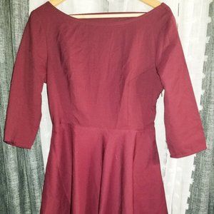 Glamorous Wine Red Mini Dress (W2-29) ⁂